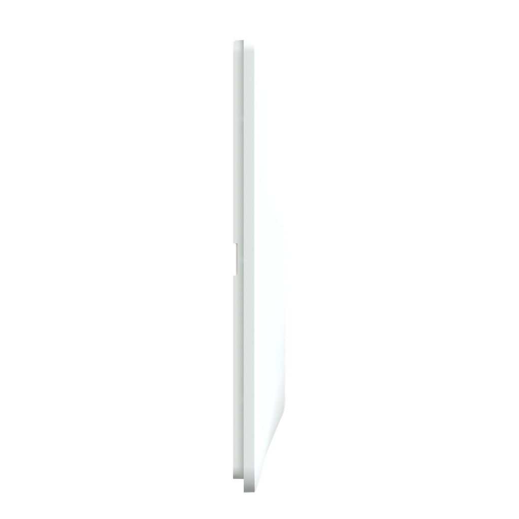 Ovalis - Plaque de finition - 4 postes Horizontal - entraxe 71 mm - Blanc