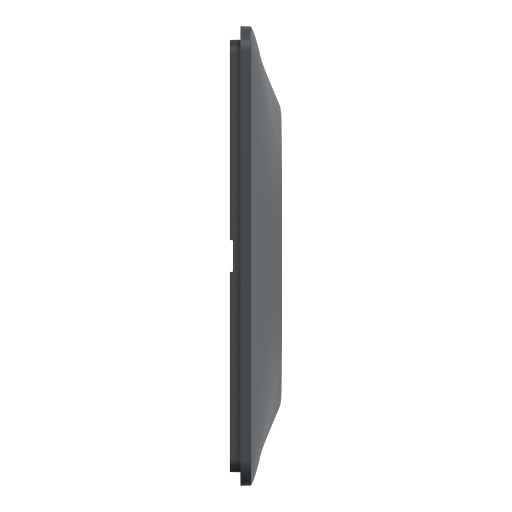 Ovalis - plaque de finition - 3 postes horizontal - 71mm - anthracite - laiton