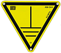 Pancarte triangulaire en aluminium  pour identification de la terre 100mm.