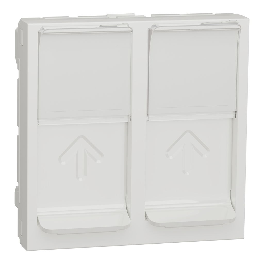 Unica - prise pour 2 RJ45 S-One - 2 mod - Blanc - méca seul