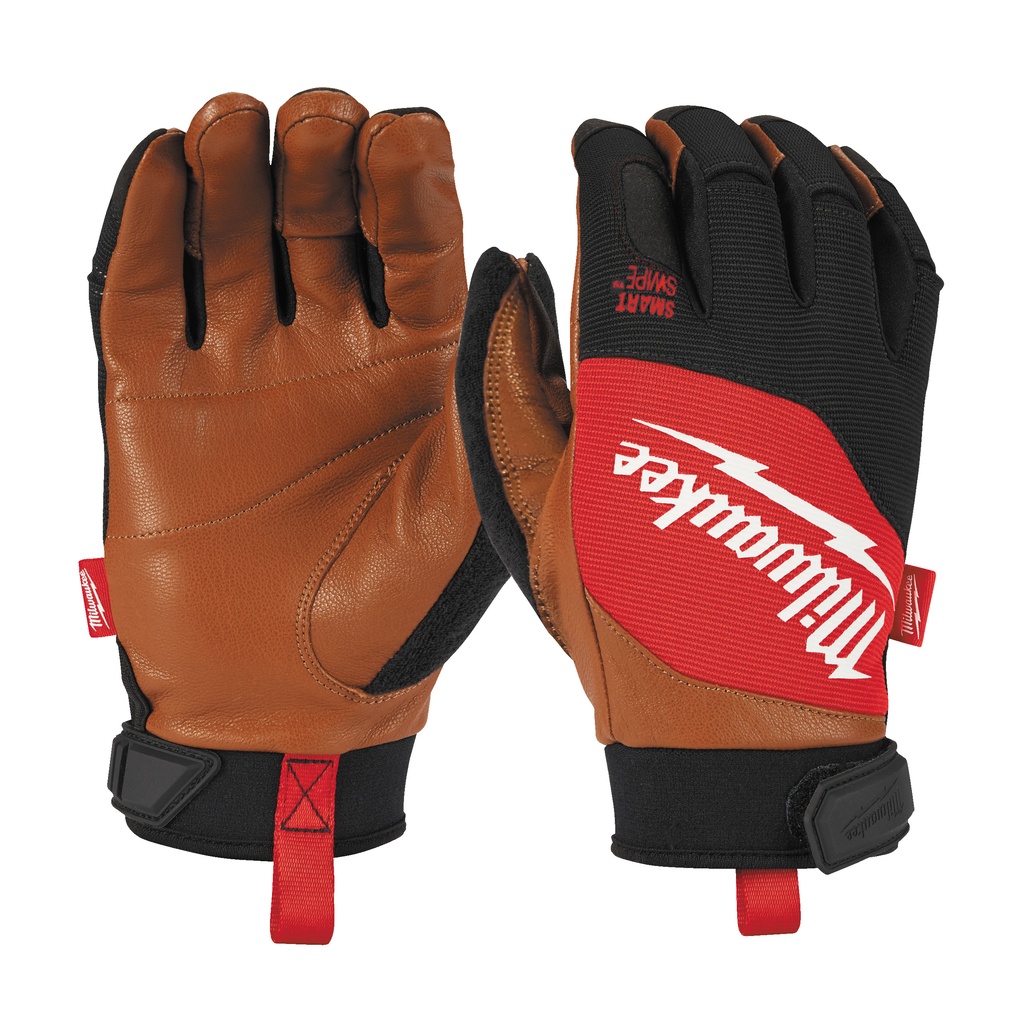 Gants amÃ©ricain LEATHER GLOVES Milwaukee en cuir hybrides
