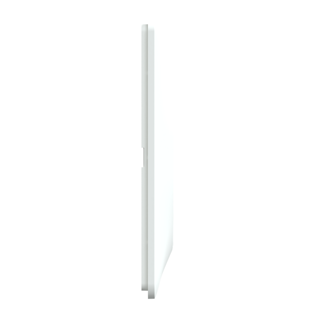 Ovalis - Plaque de finition - 2 postes Horizontal - 71mm - Blanc bague Laiton