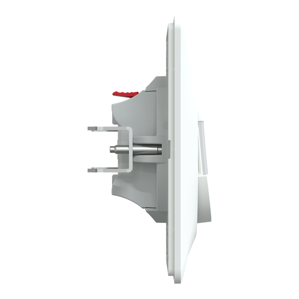 Ovalis - poussoir à fermeture porte-étiquette - 10AX - Blanc - griffes - plaque