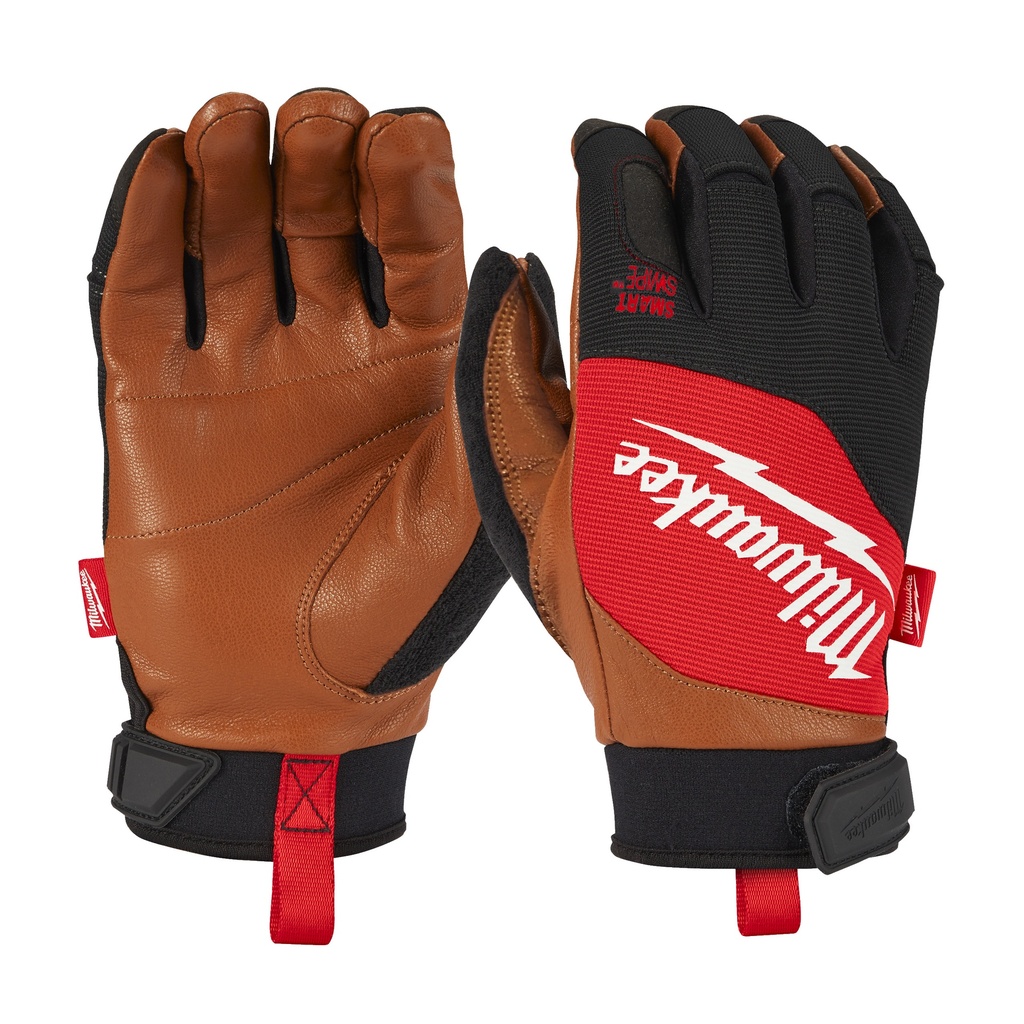 Gants amÃ©ricain LEATHER GLOVES Milwaukee en cuir hybrides