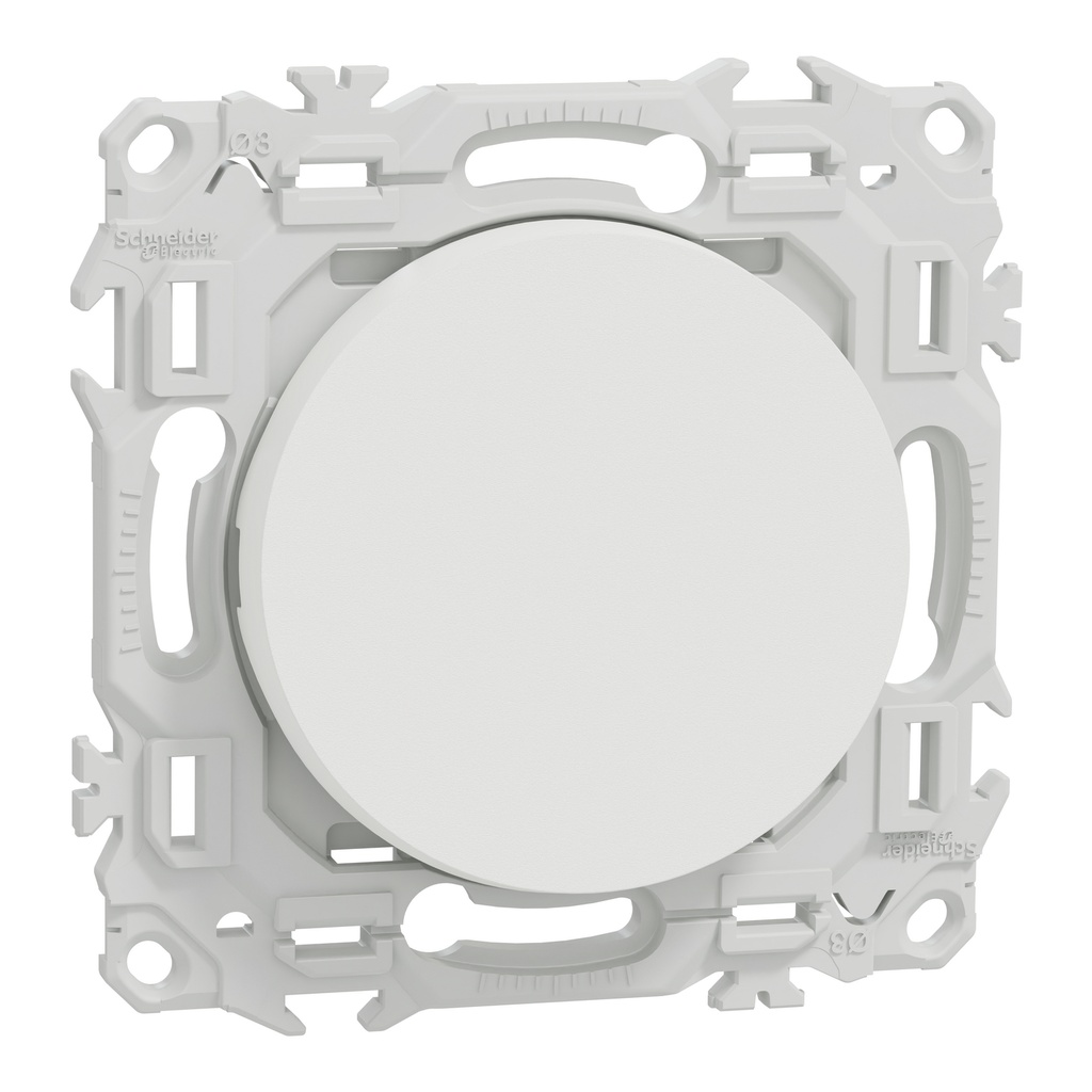 Odace - va-et-vient ou poussoir - 10AX - blanc craie