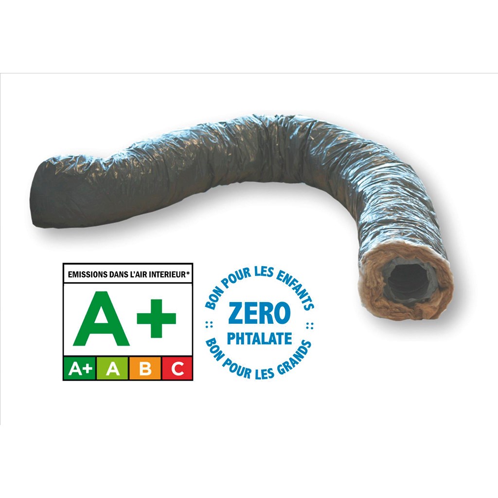 Gaine souple isolée ECOSOFT 25mm zéro phtalate ø160mm 6m