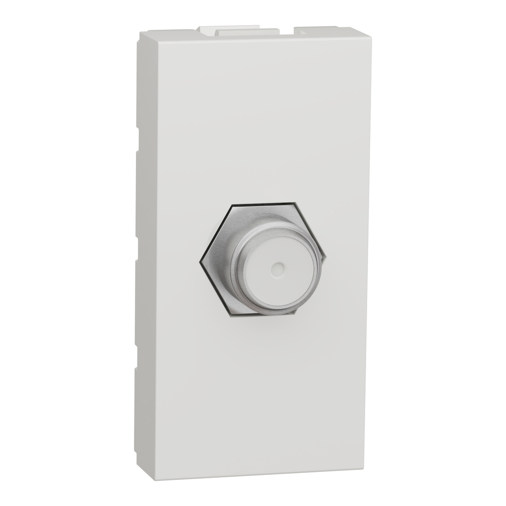 Unica - prise télévision - TV type F - 1 module - Blanc - mécanisme seul
