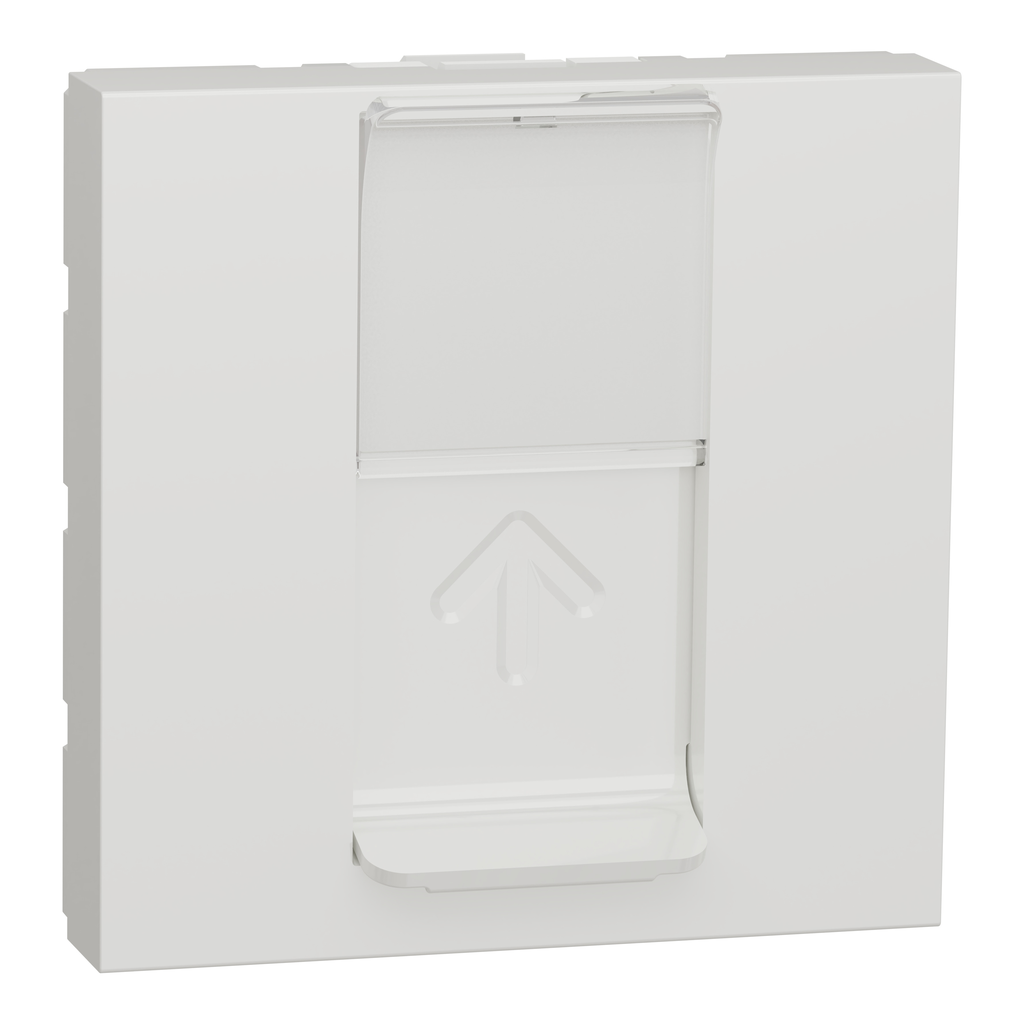 Unica - prise pour 1 RJ45 S-One - spéciale goulotte - 2 mod - Blanc - méca seul