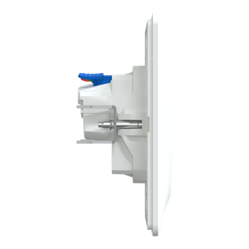 [SCHS321052] Ovalis - prise 2P+T affleurante - 16A - bornes auto - Blanc - griffes - plaque