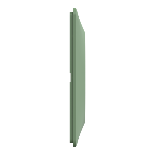 [SCHS320704B] Ovalis - Plaque de finition - 2 postes Horizontal - entraxe 71mm - Vert Forêt