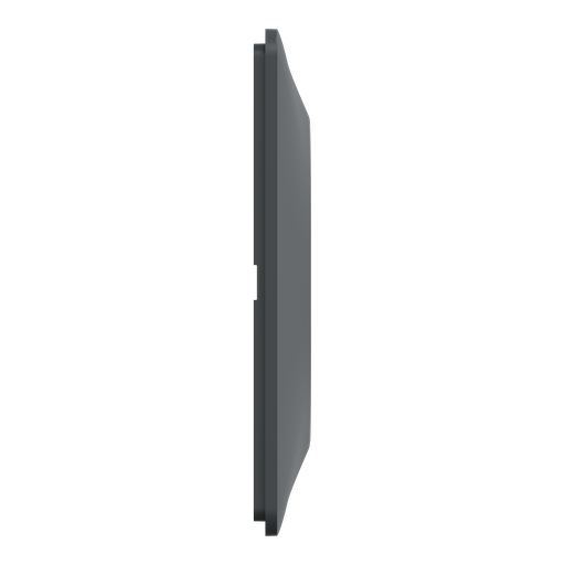 [SCHS340704G] Ovalis - plaque de finition - 2 postes hor - 71mm - anthracite - argent chromé