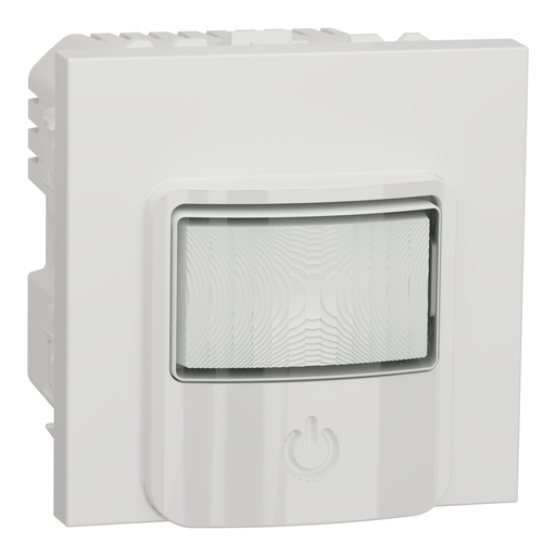 [SCHNU352518] Unica - détecteur de mouvements + poussoir - 230V - 10A - Blanc - méca seul