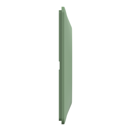 [SCHS320706B] Ovalis - Plaque de finition - 3 postes Horizontal - entraxe 71mm - Vert Forêt
