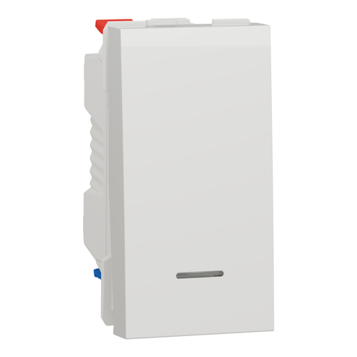[SCHNU310318S] Unica - va-et-vient lum témoin - 10A - connex rapide - 1 mod - Blanc - méca seul