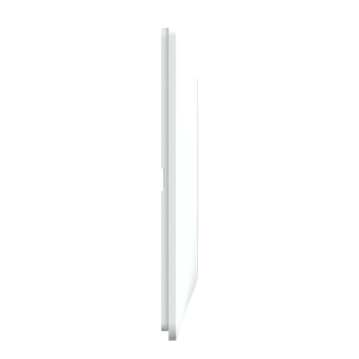 [SCHS320706D] Ovalis - Plaque de finition - 3 postes Horizontal - 71mm - Blanc bague Laiton