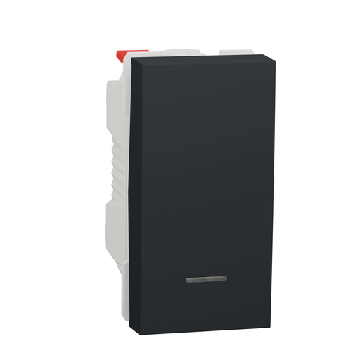 [SCHNU310654N] Unica - poussoir lumineux (localisation) - 10A - 1 mod - Anthracite - méca seul