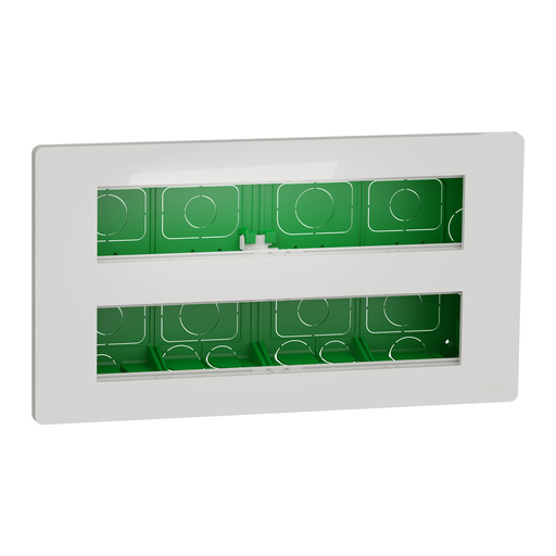 [SCHNU171020] Unica - boîte de concentration encastrée complète - 2 rang de 10 mod - blc anti