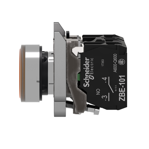 [SCHXB4BW35G5] Harmony XB4 - poussoir lumineux LED - 1F+1O - orange - Ø22 - 110VAC