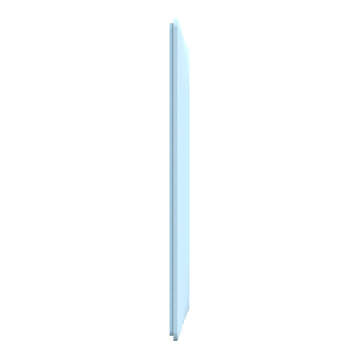[SCHS320724C] Ovalis - Plaque de finition - 2 postes Vertical - entraxe 71mm - Bleu Azurin