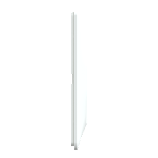 [SCHS320704D] Ovalis - Plaque de finition - 2 postes Horizontal - 71mm - Blanc bague Laiton
