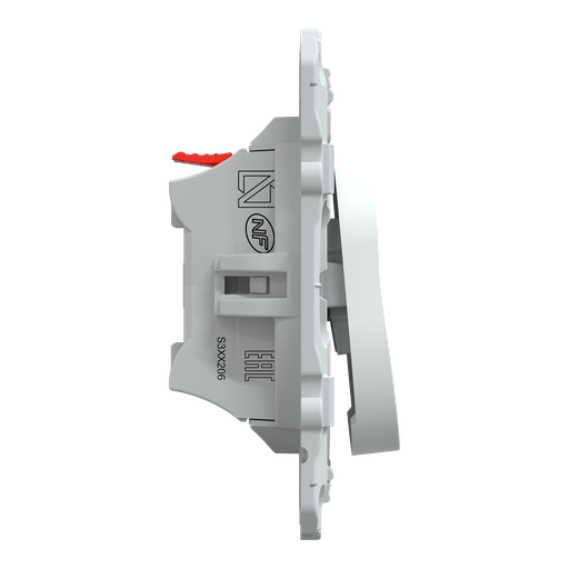 [SCHS320206] Ovalis - bouton poussoir à fermeture - 10A    Blanc
