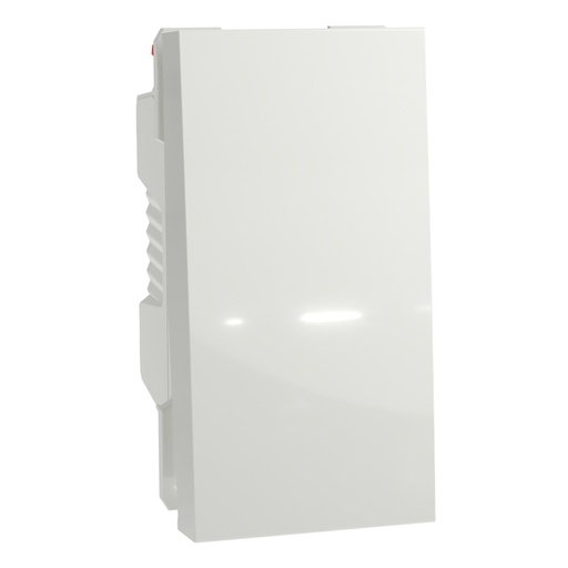 [SCHNU310618F] Unica - bouton-poussoir NO - 10A - connex rapide - 1 mod - Blanc - méca seul