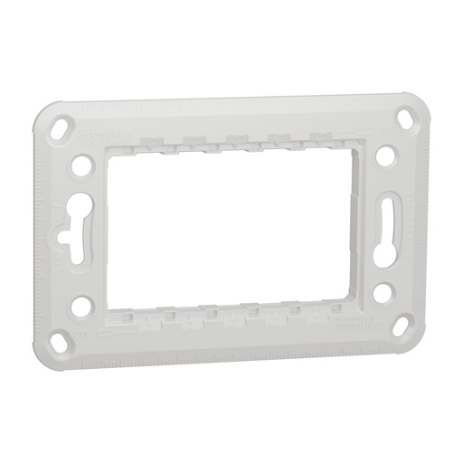 [SCHNU7103P] Unica - support de fixation 3 mod - plastique