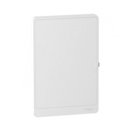 Resi9 - porte Styl blanche (RAL 9003) pour coffret 4 rangées de 13 modules SCHR9H13424  Tableau électrique