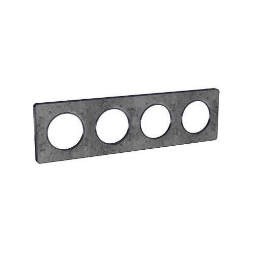 Odace Touch,plaque Pierre Galet liseré Anthracite 4 postes horiz./vert. 71mm SCHS540808U  Prises et interrupteurs