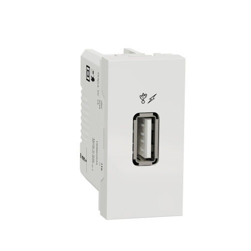 Unica Chargeur USB 5Vcc 1A 1 module Blanc SCHNU342818  Mécanisme Unica