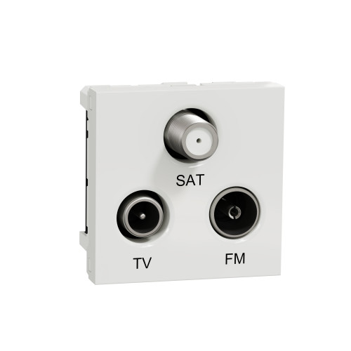 Unica prise TV+FM+SAT 2mod Blanc méca seul SCHNU345018  Mécanisme Unica