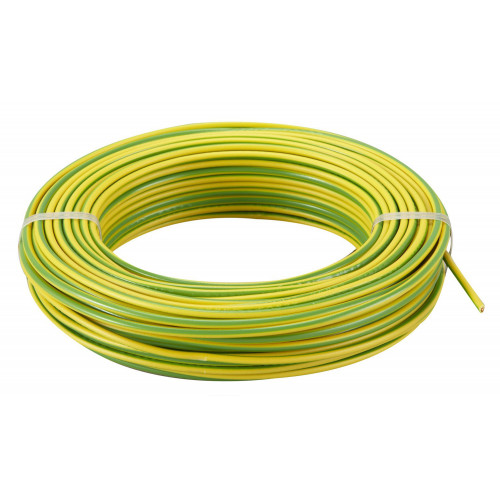 H07 V-K 25 V/JAUNE Couronne de 100m à la coupe CBE11337131  Fils,câble,conduit et connectique