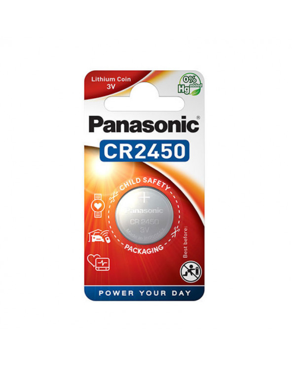 Pile bouton lithium CR2450 PANASONIC 3V 620mAh ENIPBL6484  Consommable