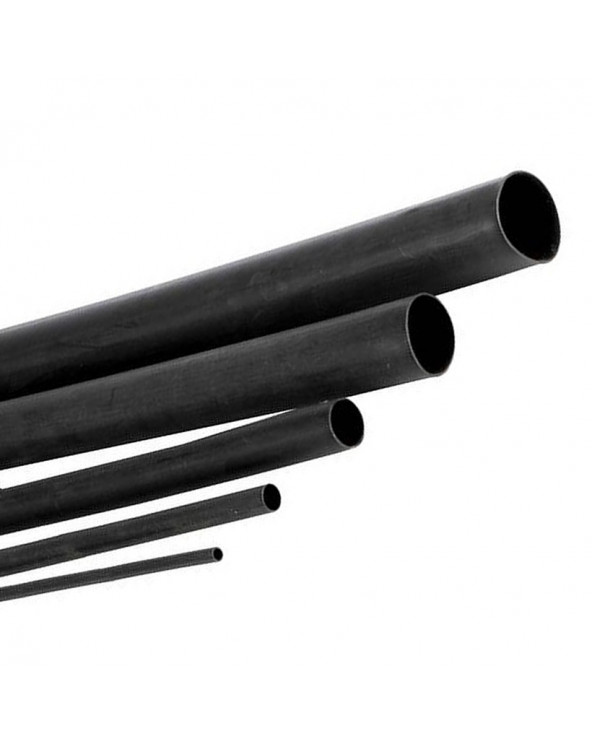 Gaine thermo 2:1 en cassette 2,4 mm av. rétreint 20m Noire CEMTBS24X20BK  Fils,câble,conduit et connectique