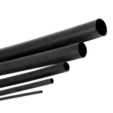 Gaine thermo 2:1 en cassette 3,2mm av. rétreint 10m Noire CEMTBS32X10BK  Fils,câble,conduit et connectique