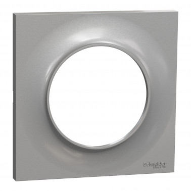 Odace Styl - plaque 1 poste aluminium SCHS520702E  Plaque de finition Odace