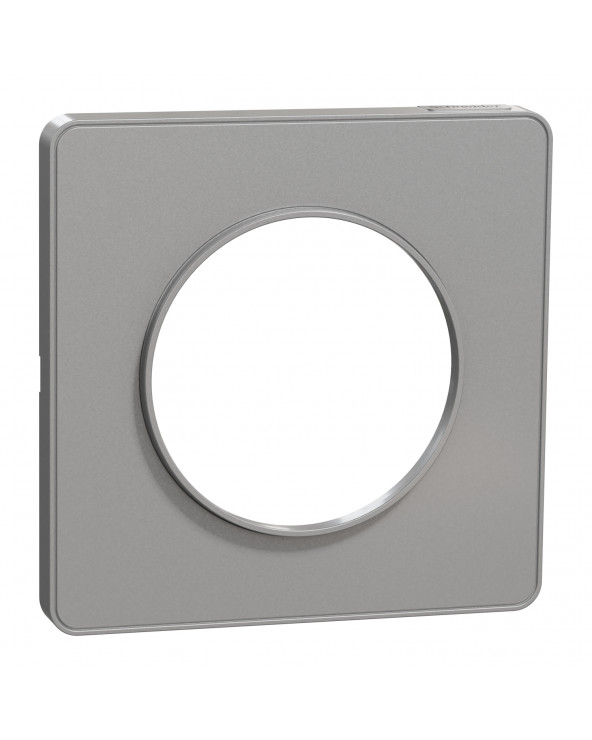 Odace Touch plaque 1 poste Aluminium SCHS530802  Plaque de finition Odace