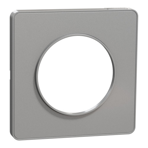 Odace Touch plaque 1 poste Aluminium SCHS530802  Plaque de finition Odace