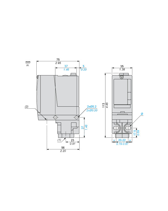 OsiSense XML-A pressostat 35bar écart fixe 1 seuil 1OF SCHXMLA035A2S11  Destockage