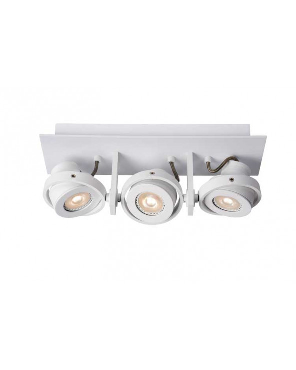 Lucide LANDA Spot plafond LED Dim to warm GU10 3x5W 2200K/3000K Blanc LUC17906/16/31  Eclairage