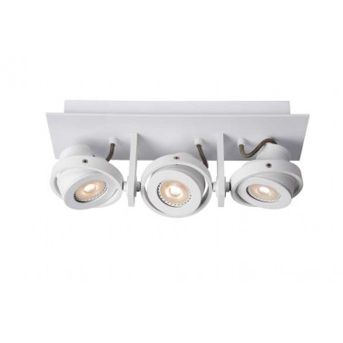 Lucide LANDA Spot plafond LED Dim to warm GU10 3x5W 2200K/3000K Blanc LUC17906/16/31  Eclairage