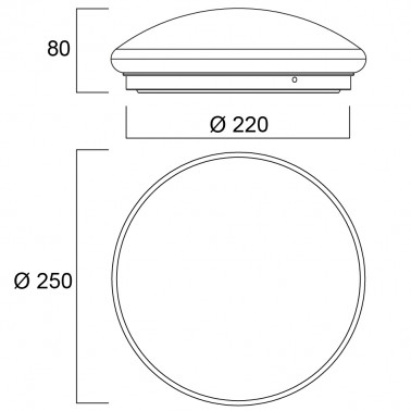 Sylvania START eco Surface IP44 12W 1025lm 830/840 SVA0043426  Eclairage