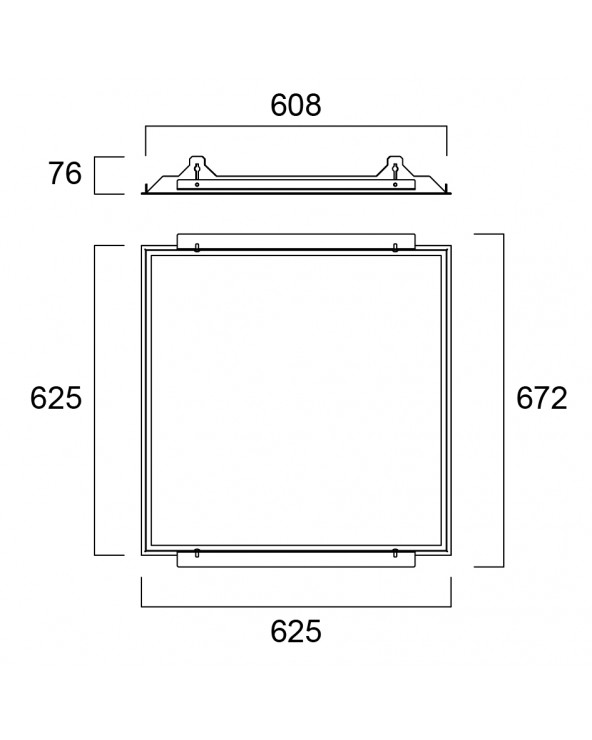 Sylvania Cadre kit brancard pour dalle led 600 x 600 SVA0047416  Dalle LED et Downlight