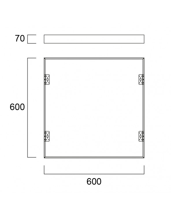 Sylvania Cadre pour montage dalle Led 600x600mm en saillie SVA0047197  Eclairage