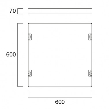 Sylvania Cadre pour montage dalle Led 600x600mm en saillie SVA0047197  Eclairage