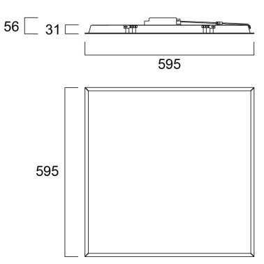 Sylvania START Panel Eco 600x600 3200lm 840 SVA0044624  Eclairage