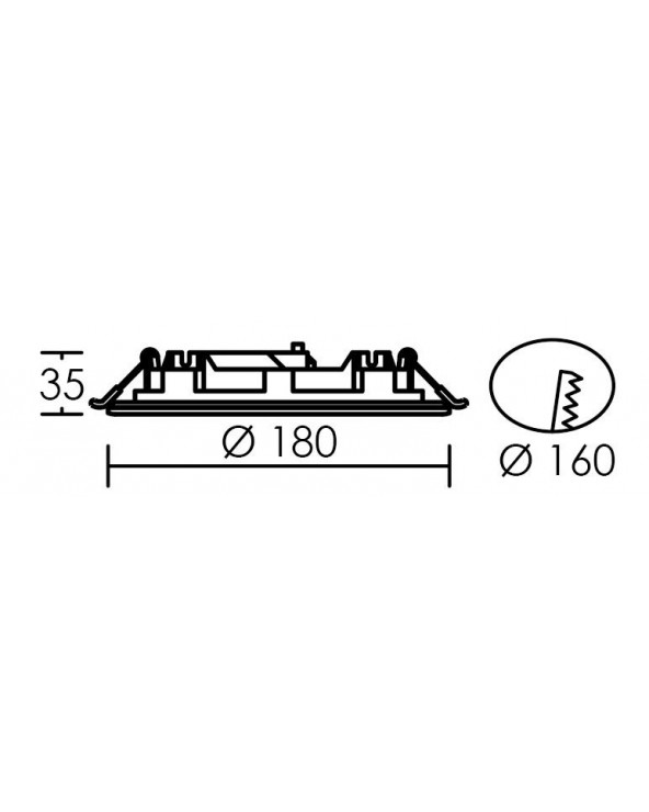 ARIC FLAT-ISO 13W CCT 3000/4000°K blanc ARI50701  Eclairage