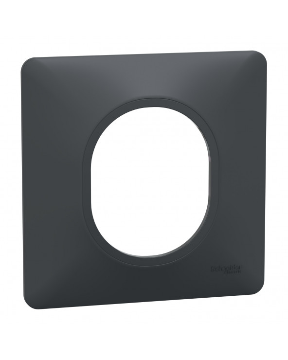 Ovalis plaque de finition 1 poste Anthracite SCHS340702  Prises et interrupteurs