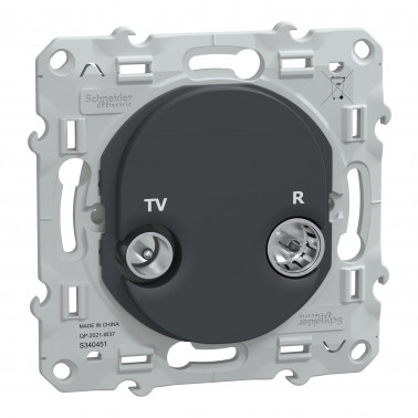 Ovalis prise TV-R Anthracite SCHS340451  Prises et interrupteurs