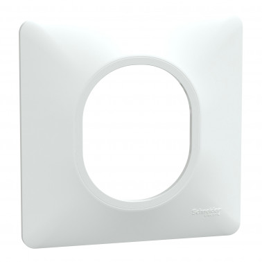 Ovalis plaque de finition 1 poste blanc SCHS320702  Prises et interrupteurs